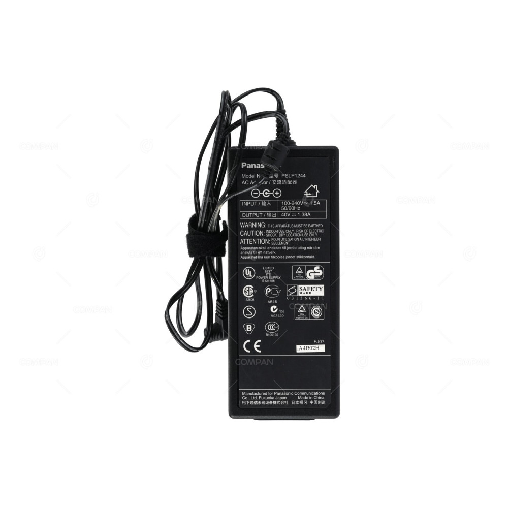 PSLP1244 PANASONIC 55W 40V 1.38A 5.5 MM X 2.5 MM AC ADAPTER FOR TELEPHOPNE EXCHANGE KX-TDA15 KX-TDA30 -